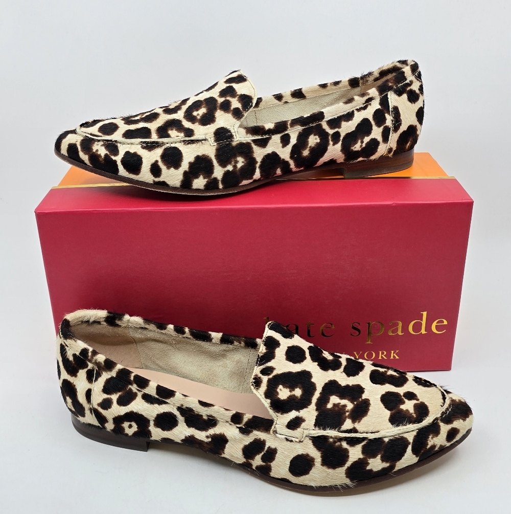 Kate Spade New York Carima Leopard-Print Calf Hair Loafers
